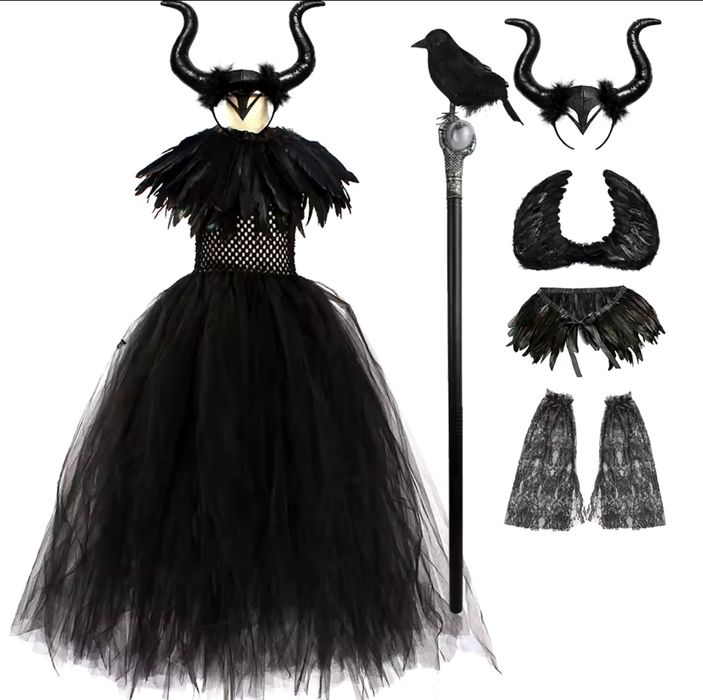 Дитяча сукня Малефісенти. Костюм для Хеллоуин.
