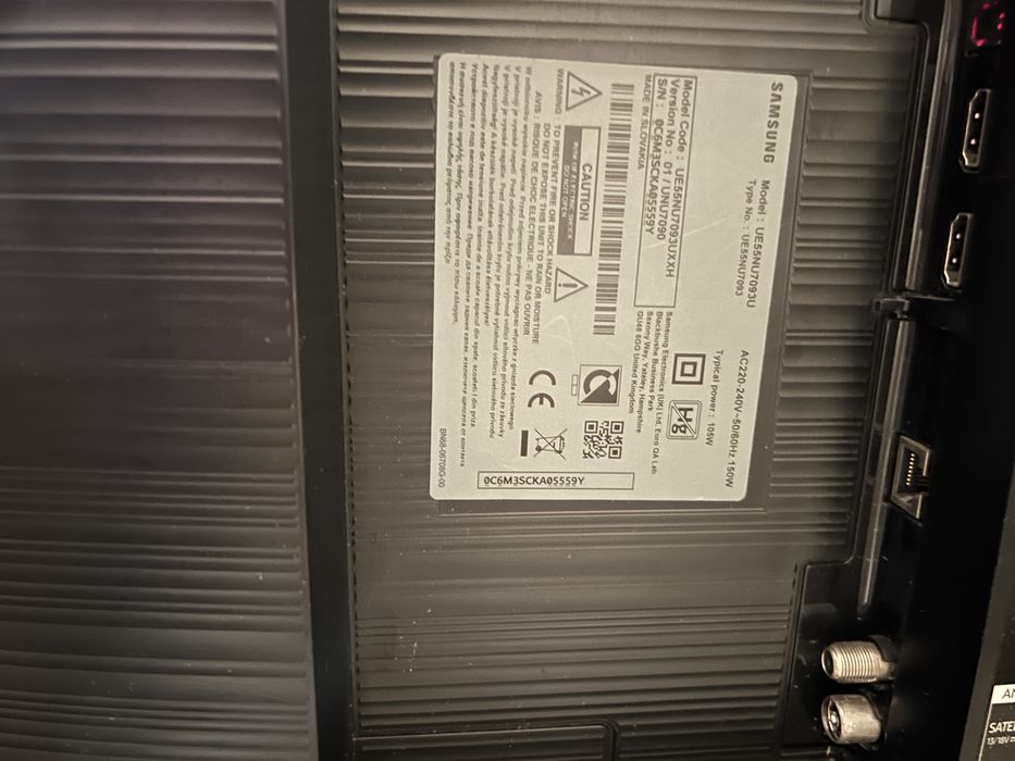Samsung 55 Smart TV, Wifi 7, Crystal 7 серия