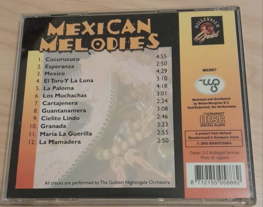 CD's - "Mexican Melodies" da orquestra The Golden Nightingale Orchestra