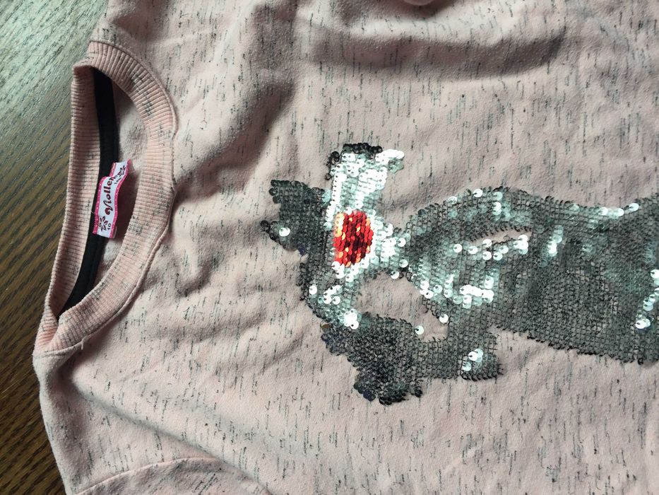 bluzka tunika  r. 140 na 10 lat dziewczynka cekiny