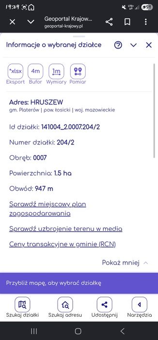 Sprzedam działkę rolną