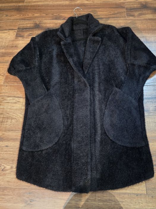 Płaszcz czarny "alpaka"