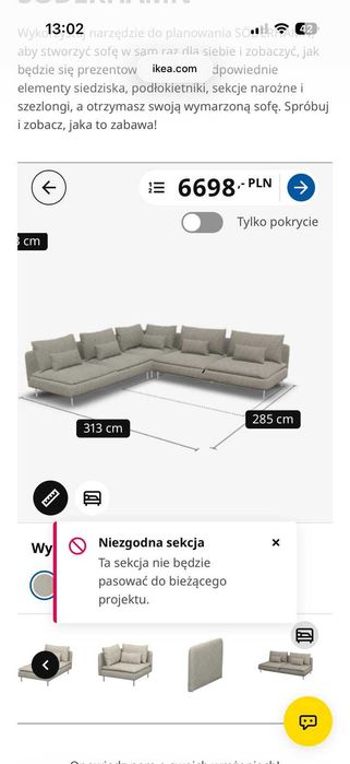 Narożnik Ikea Soderhamn