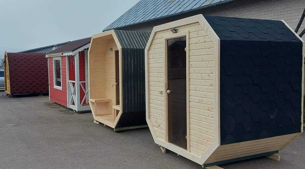 Sauna ogrodowa ośmiokątna, kompletna, PROMOCJA / Raty 0%