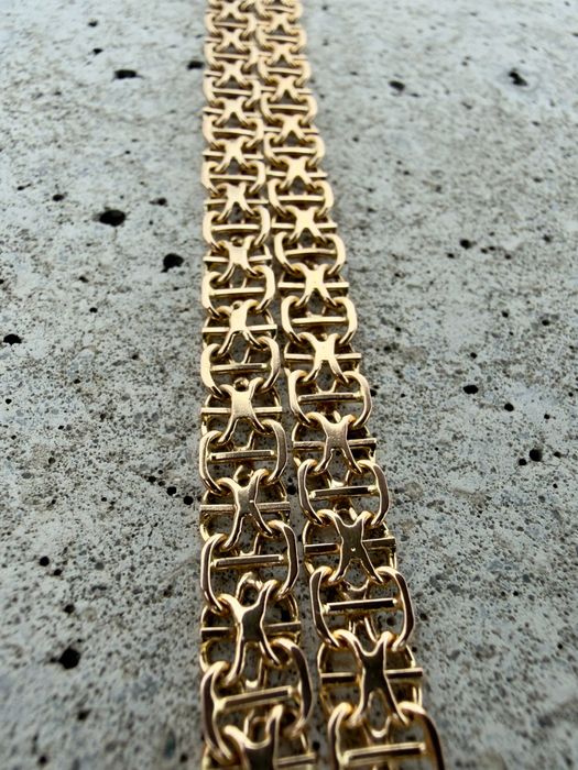 Złoty łańcuszek 750 – ozdobny szeroki splot – 23,23 g – 43 cm p.476
