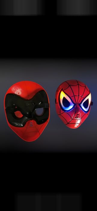 Zestaw Spider-Man: 2 Maski LED (świecące oczy) + Rękawice | Przebranie