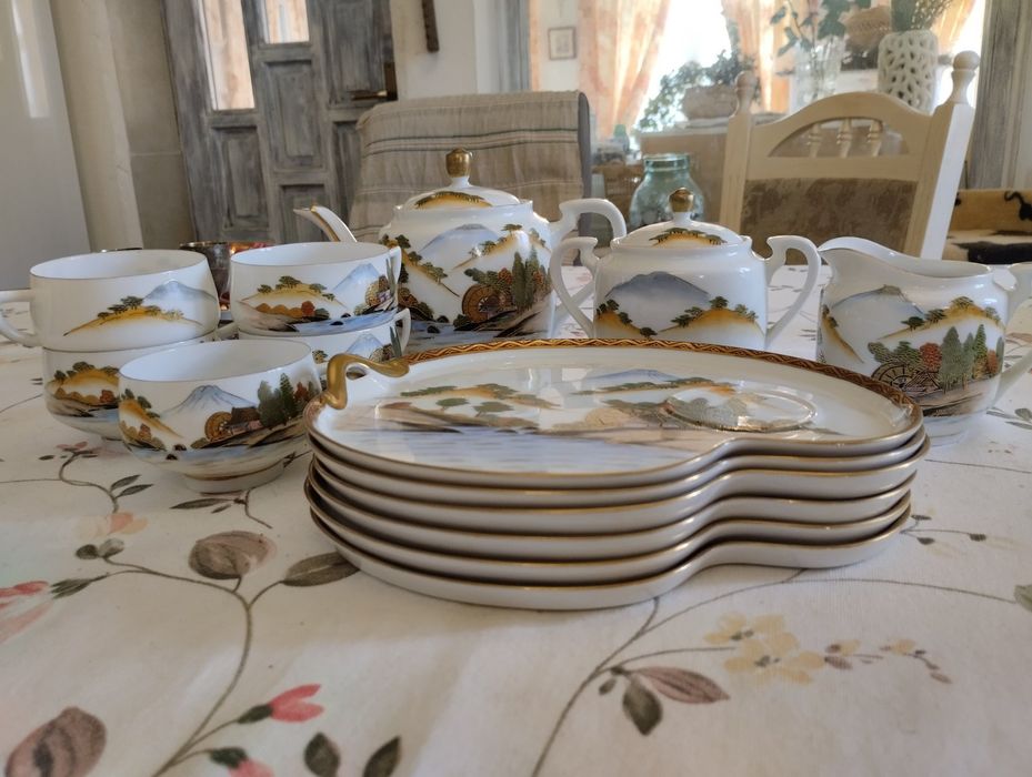 Винтажный японский чайный сервиз