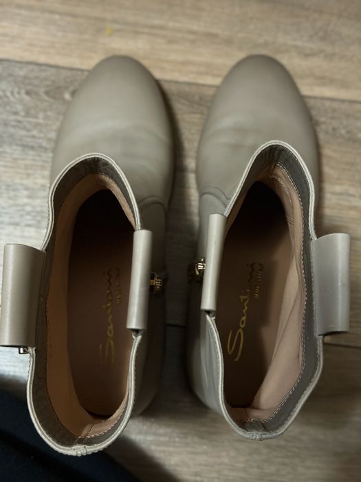 Черевики чоботи santoni бежеві 39 розмір