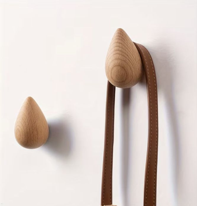 Деревяні кручкі гачки на стіну для одягу сумок