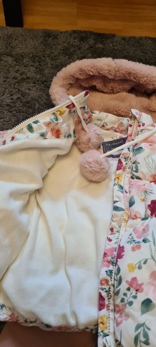 Kurtka zimowa kwiaty r.92