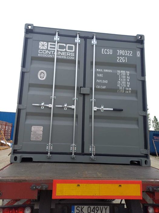 # Kontener morski magazynowy 20' DC DV 6 metrowy szary RAL 7005 WROCŁAW do obejrzenia lokalnie Nowy ładny