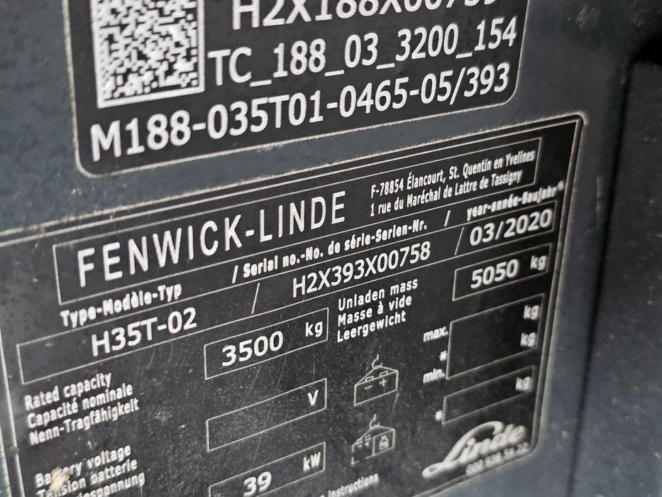 Wózek widłowy Linde H35T-02 Triplex 2020r. LPG 5544h
