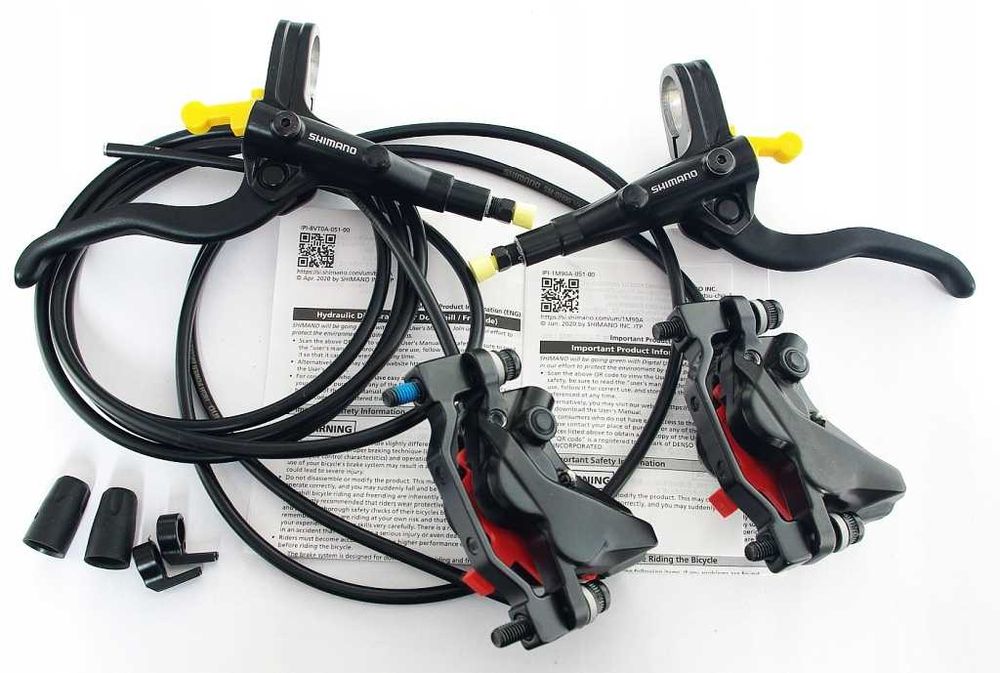 4- tłoczki - Shimano BR-MT420 BL-MT401 KPL. P+T D02S + dwa daptery