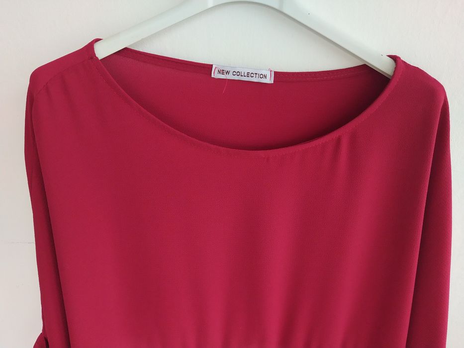 Túnica / vestido vermelho e branco - Tamanho único