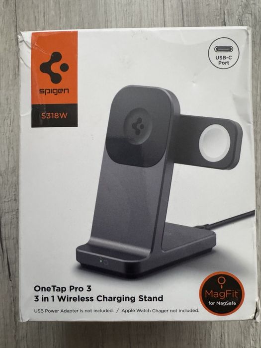 Бездротова зарядна станція Spigen OneTap Pro 3 (S318W)
