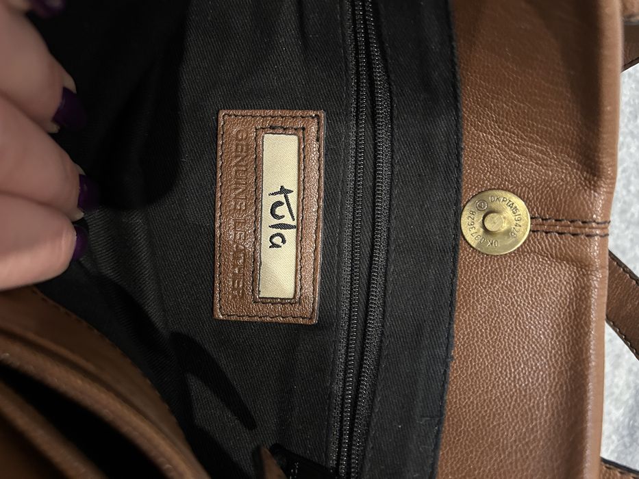 Skorzana elegancka torebka