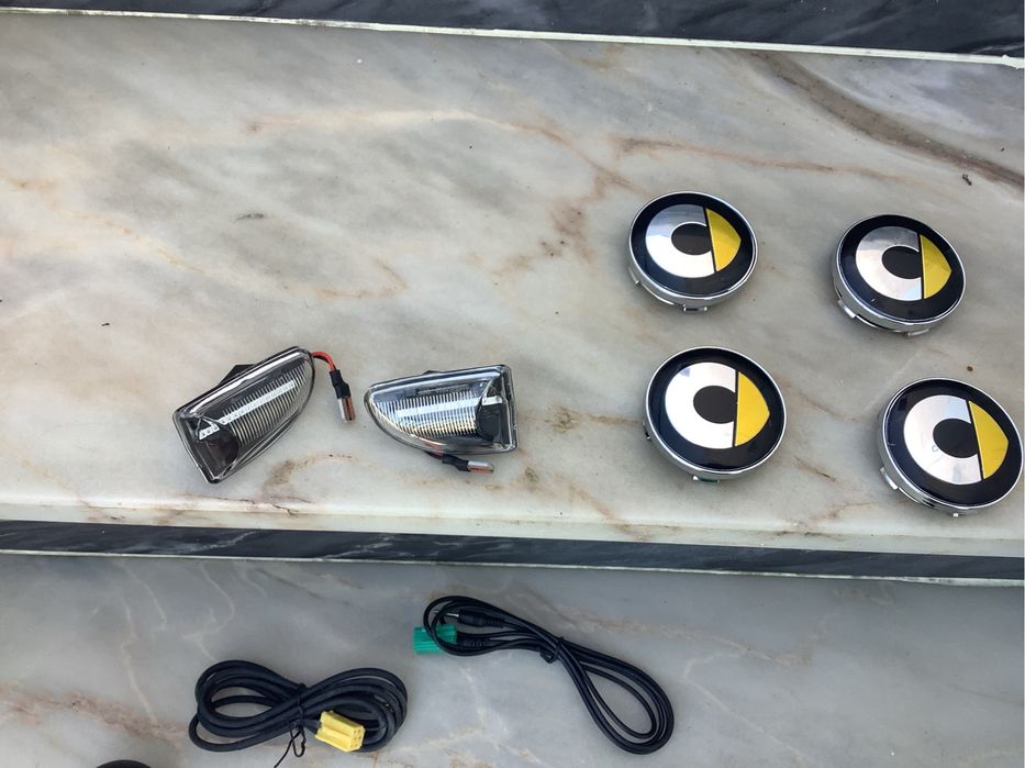 Smart emblemas chave centro jante cabo aux piscas led manete