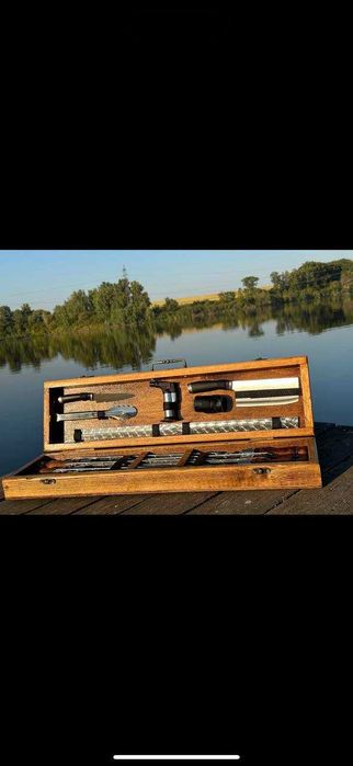 Шампура з дерев'яною ручкою.Набори на подарунок.Набір для чоловіка