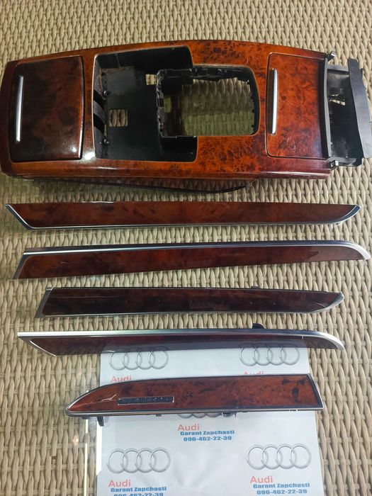комплект декор дерево Audi a6 c6 Quattro ауді а6с6 світле дерево