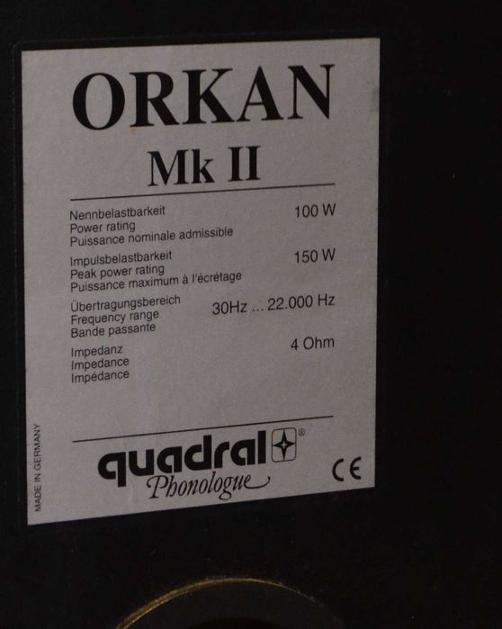 Quadral Phonologue S Orkan Mk II  Kolumny podłogowe 150 Watt