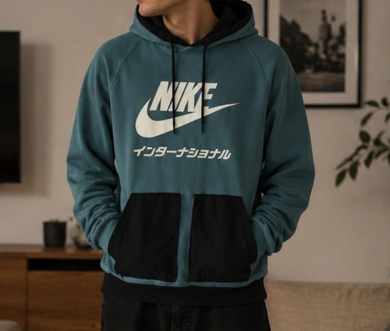 Nike International Japan Hoodie bluza unikat męska bawełniana XL