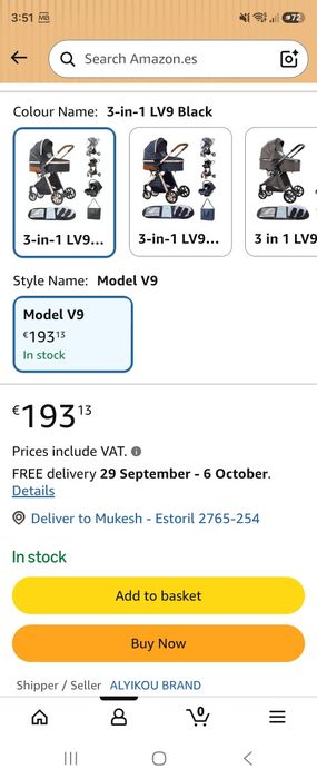 Baby stroller 3 in 1