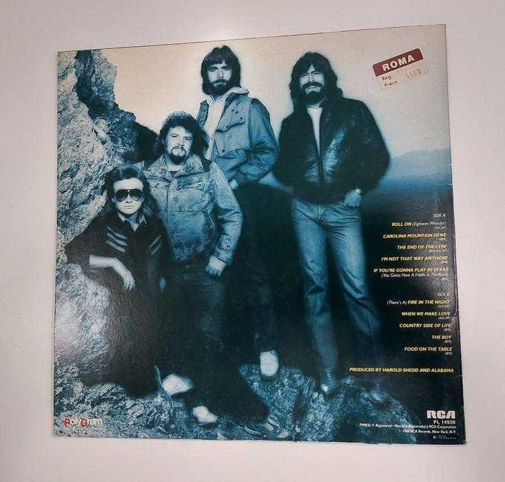 VINYL Alabama - Roll on EDIÇAO 1984