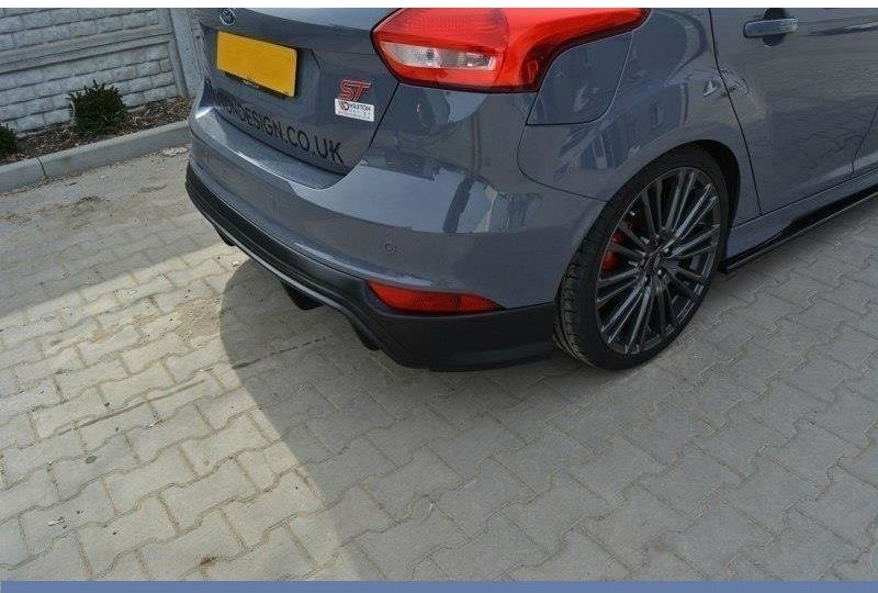 DIFUSOR TRASEIRO FORD FOCUS MK3 2015-2018 PRETO ABS