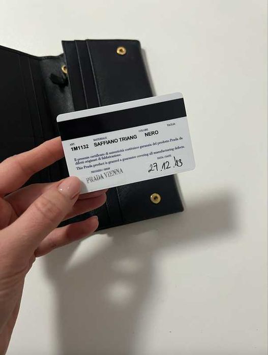 Гаманець prada black saffiano