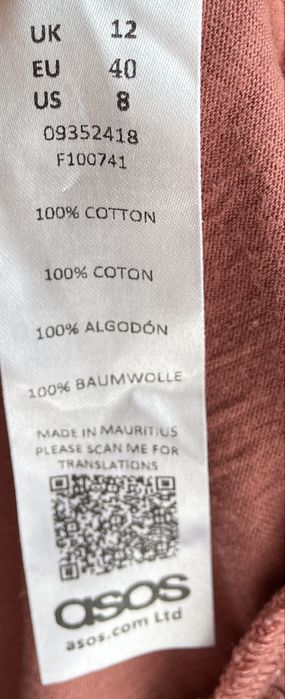 Sukienka asos bawelniana