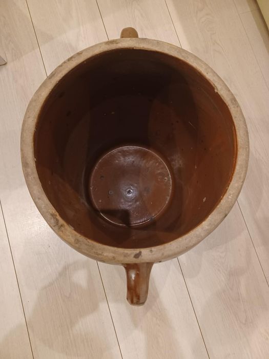 Garnek gliniany do kiszenia PRL 10 l
