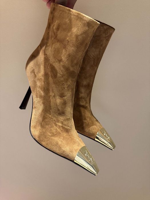 YSL сапожки натуральные сапоги ботинки ботфорты saint laurent туфли