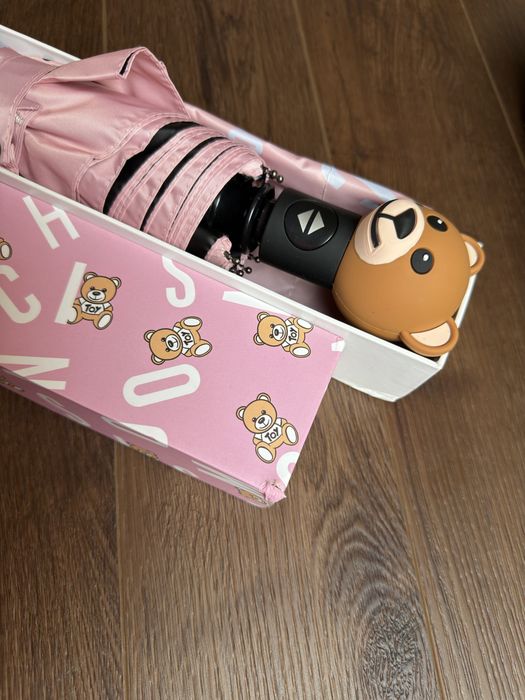 Parasolka automatyczna Moschino różowa