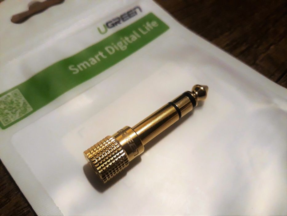 Перехідник 3.5 адаптер на 6.35/6.5 jack UGREEN аудіо адаптер mini jack аудио переходник