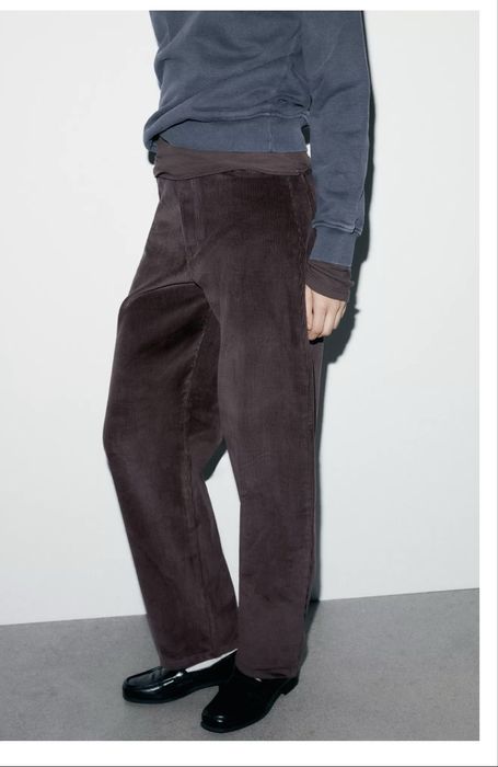 Вельветові брюки джинси баггі zara зара