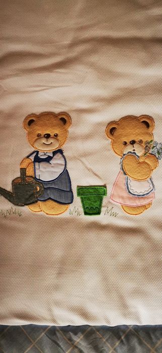 Colcha para berço bebé ursinhos