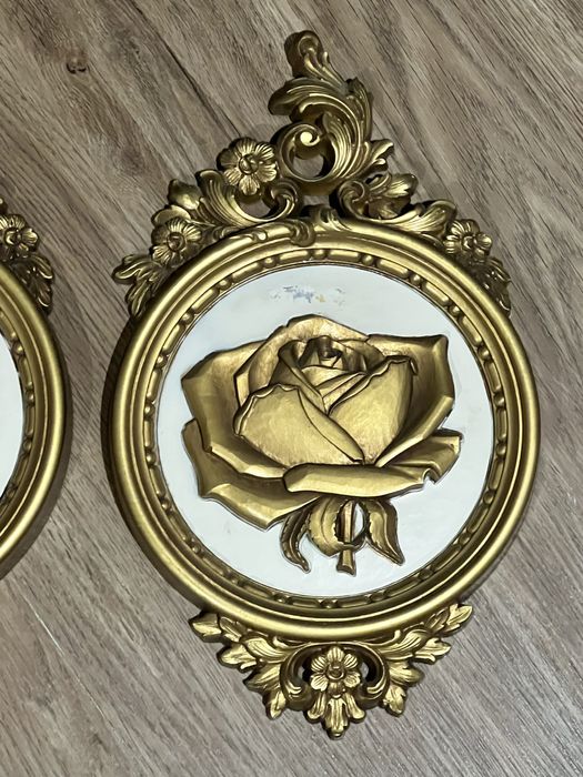 Placas Syroco Florais Douradas USA