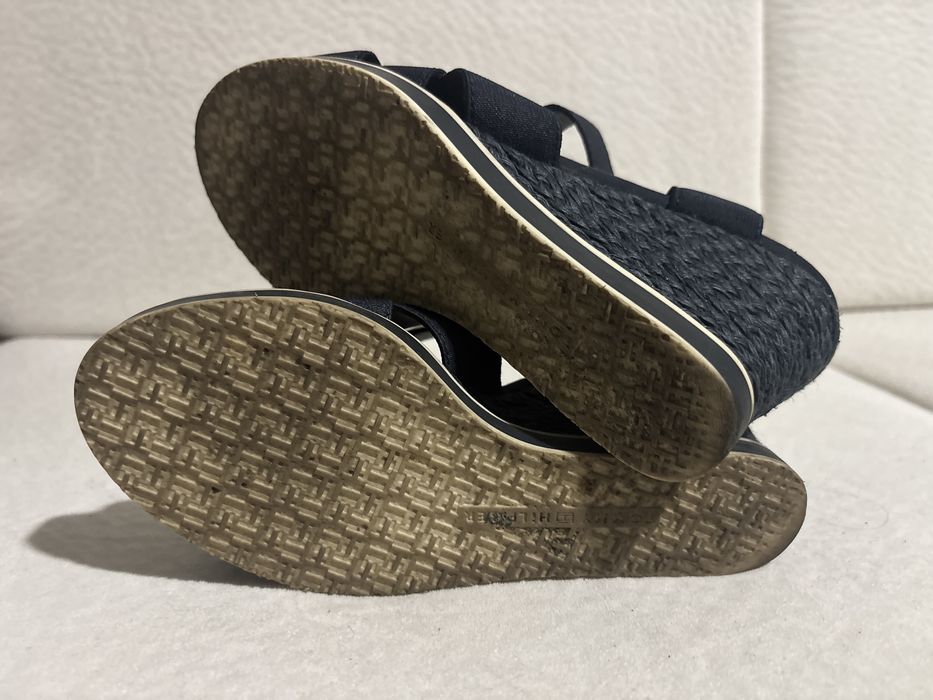 Espadryle koturny buty na obcasie Tommy Hilfiger