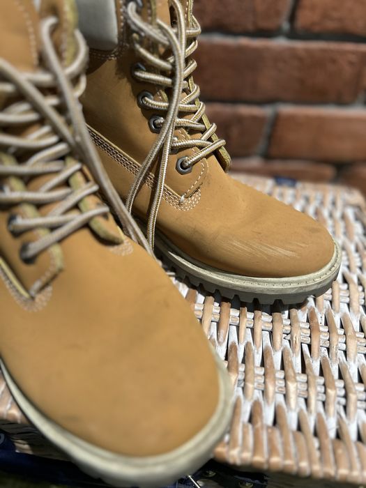 Cropp trapery buty zimowe timberlandy camel braz kozuszek cieple buty