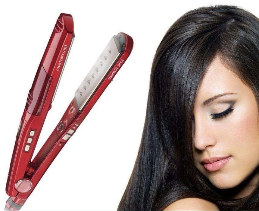 Prancha de alisamento profissional a vapor