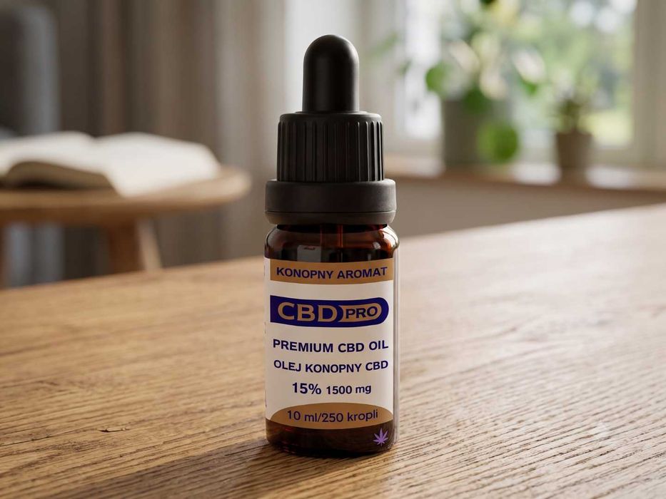 NOWY Olejek Konopny CBD Pro 15% 1500 mg Pełne Spektrum [DARMOWA WYSYŁKA]