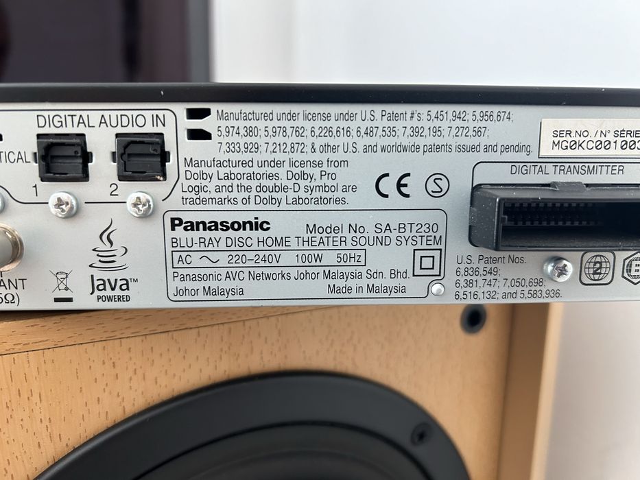 Panasonic Model SA-BT230 блюрей проигрыватель и колонки