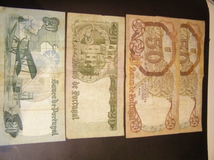 Notas antigas escudos