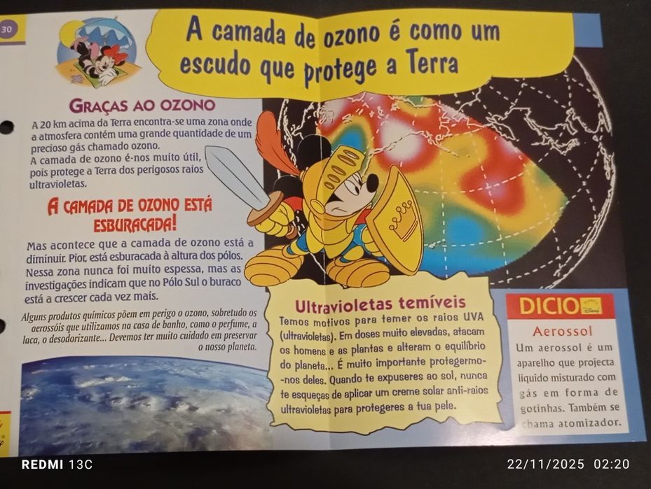 Fichas didáticas da Disney