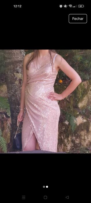 Vestido lantejoulas como novo