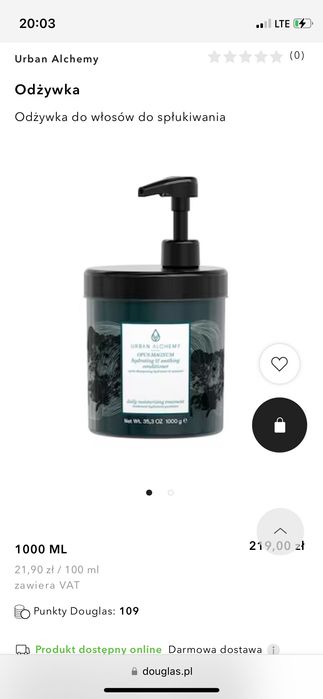 Odżywka do włosów Urban alchemy Douglas