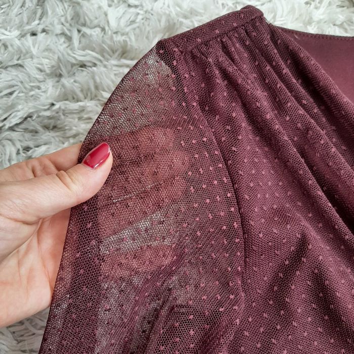 Nowa sukienka midi w kolorze bordowo- śliwkowym