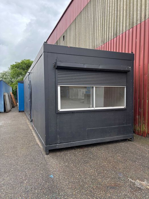 Kontener biurowy mieszkalny 10x3m 30m2 okna z roletami elektryka