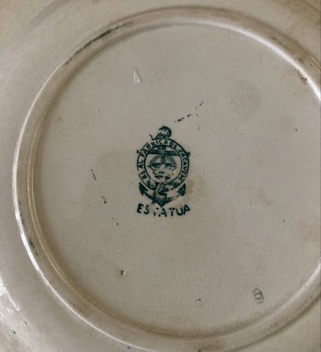 Prato raso Real Fábrica de Sacavém motivo Cavalinho verde