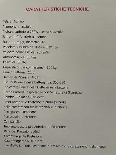 sprzedam włoski rower elektryczny 26"